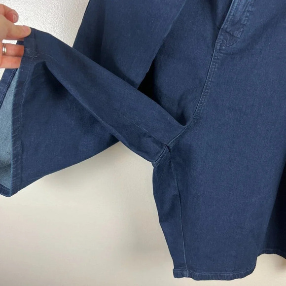 Universal Standard Bae Denim Jean Shorts Size 34 6X Dark Indigo Blue Bermuda - Picture 8 of 10